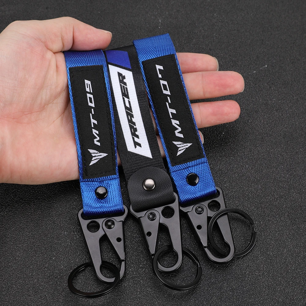 

Motorcycle For Yamaha MT 07 09 MT-07 MT-09 MT07 MT09 FZ 2021 2020 2019 2018 Embroidery Logo Keychain Keyring Key Ring Chain