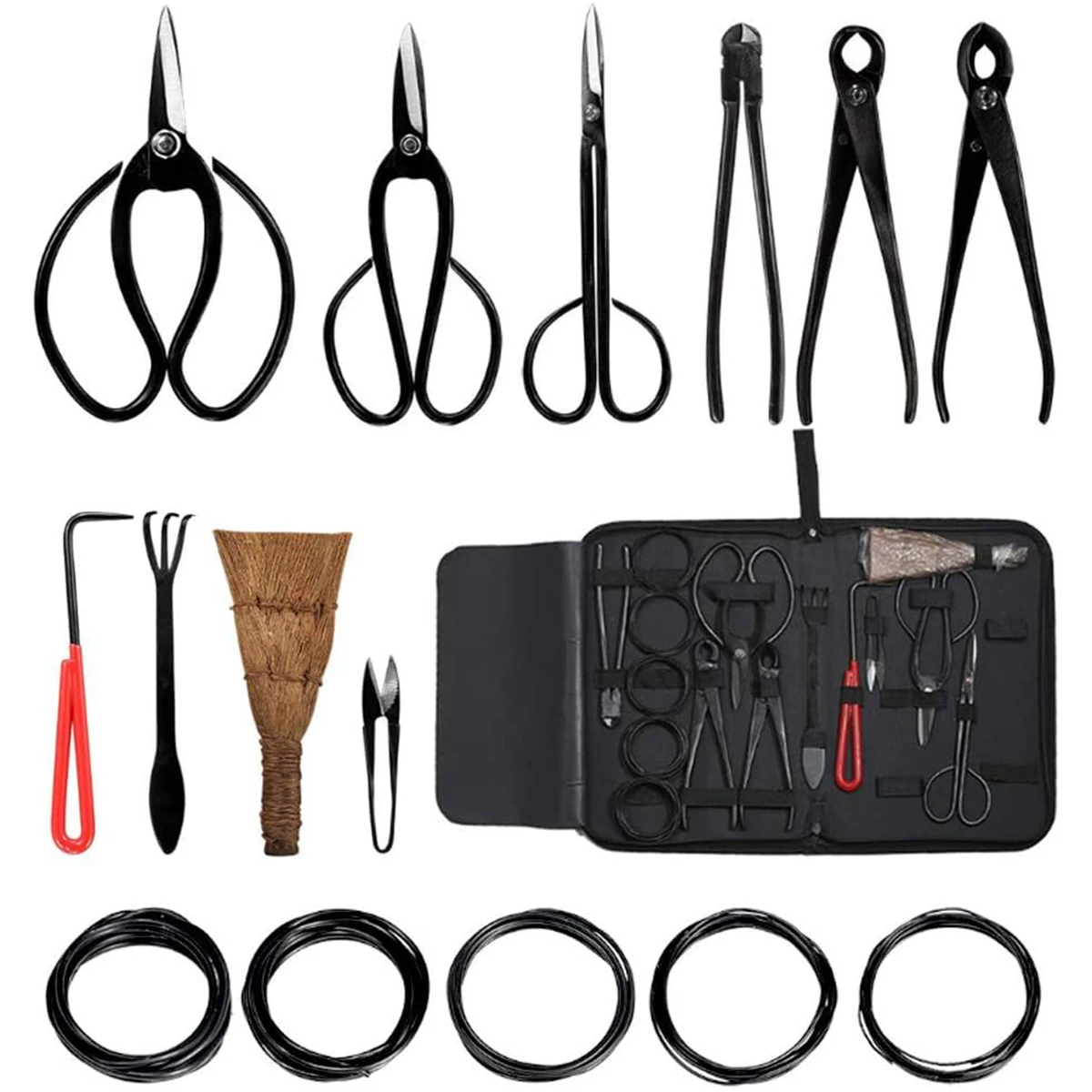 1/15Pcs Bonsai Pruning Tool Set Carbon Steel Extensive Cutter Scissors