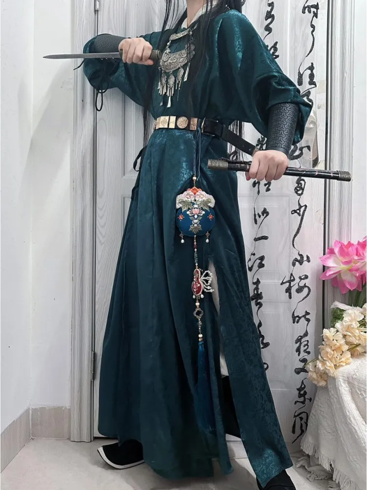 Round-collared Hanfu men's and women's adult hip robes - Image 4