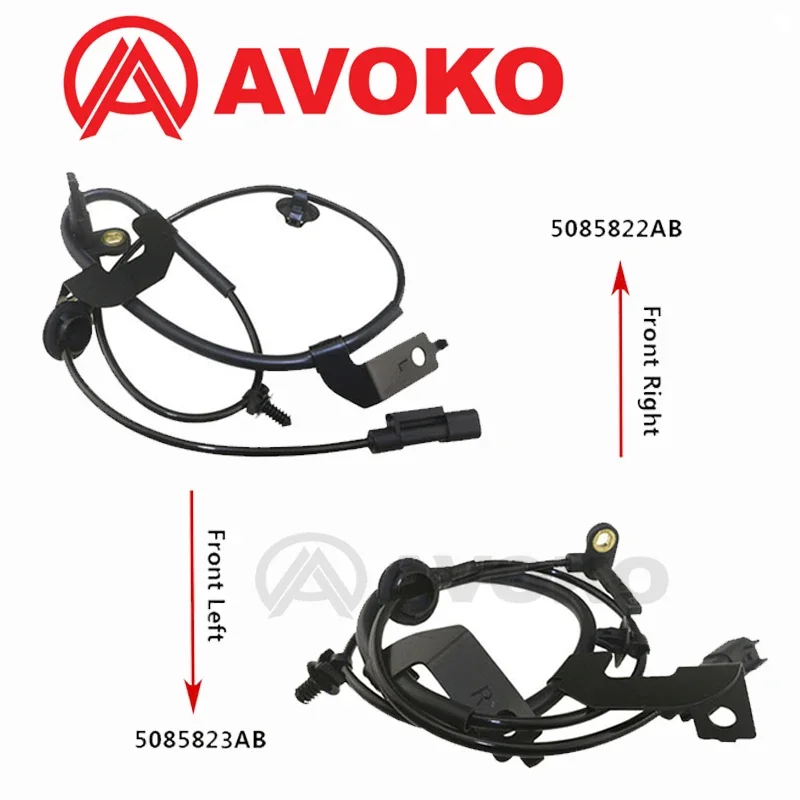 ABS Wheel Speed Sensor 2pcs Front Left & Right 5085822AB 5085823AB For Chrysler SEBRING 200 300 DODGE Journey Avenger