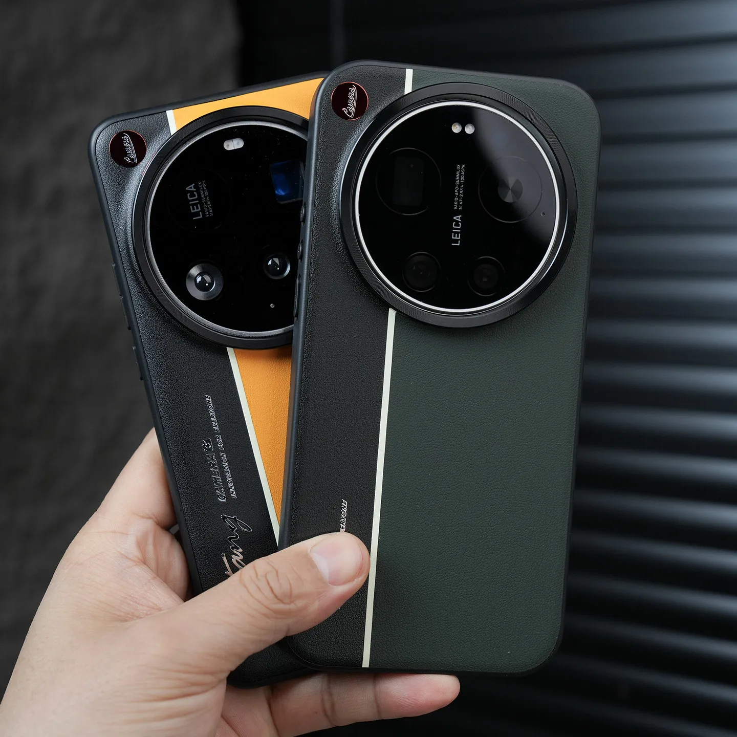 Luxury Fluorescent Striped Leather Shockproof Phone Case
