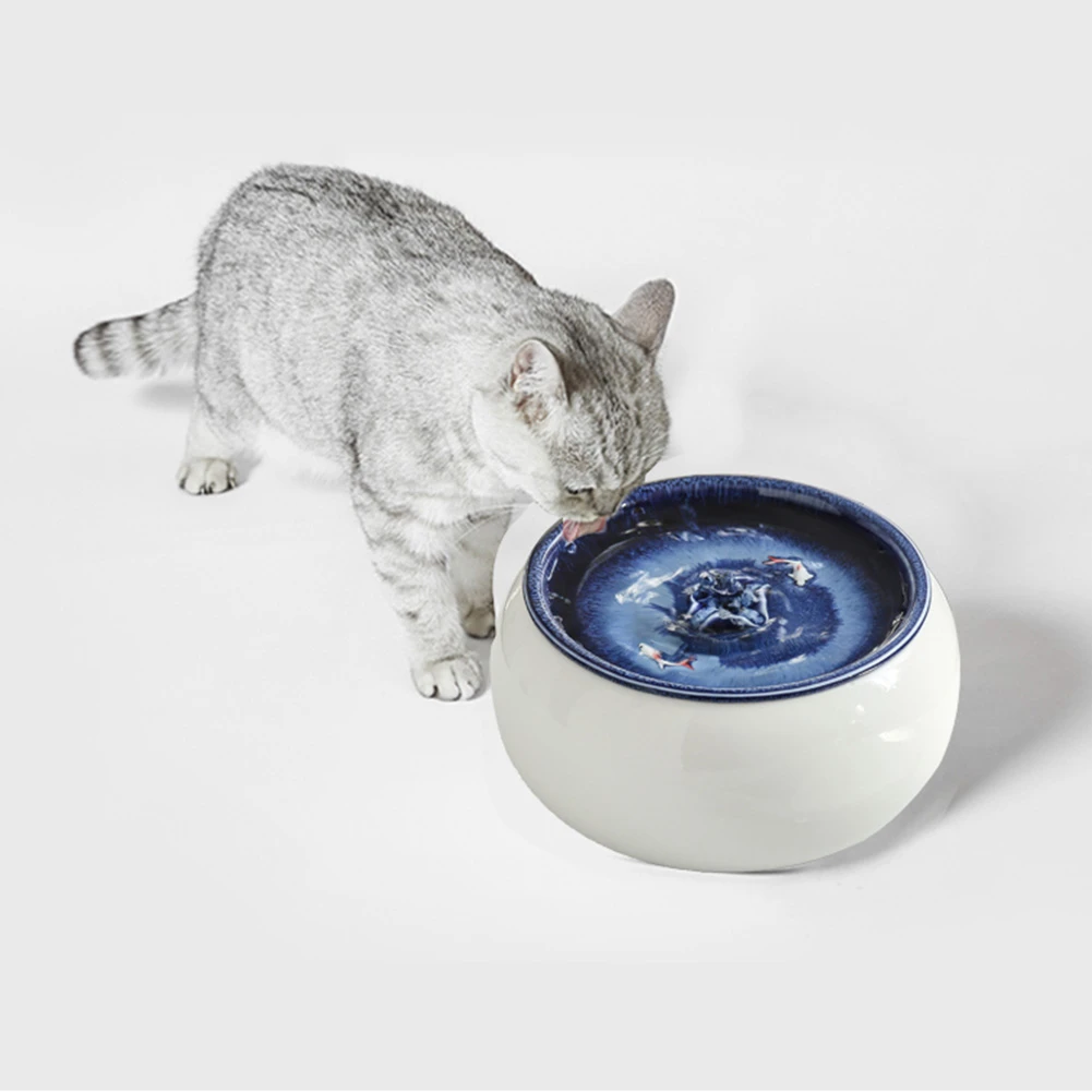 Ceramic Cat Water Dispenser Silent Automatic Pet Circulating Water