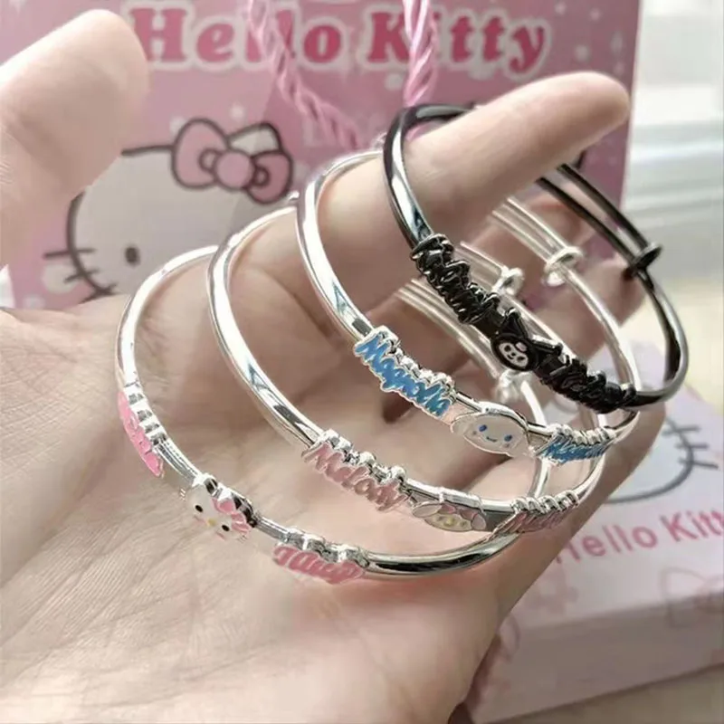 

Kawaii Sanrio Hellokittys Kuromi Cinnamoroll Mymelody Anime Student Bracelet Cute Versatile Bracelet Girl Gift Creative Toys