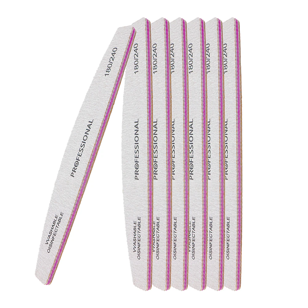 5/10Pcs Banana Nail Files Set 180/240 Grit Sandpaper Sanding Nails Buffer File Professional Supply Manicure Accessories And Tool Best Sellers In Beauty & Health