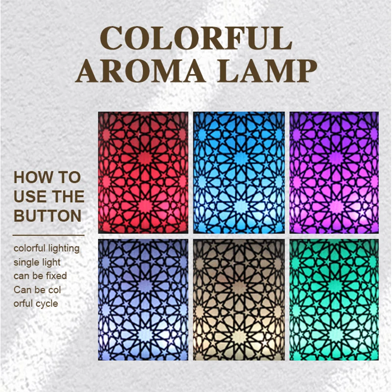 타이밍 기능 100ml 전자 가습기 에센셜 오일 디퓨저 기계 LED 야간 조명이있는 습도 제어 보조 장치