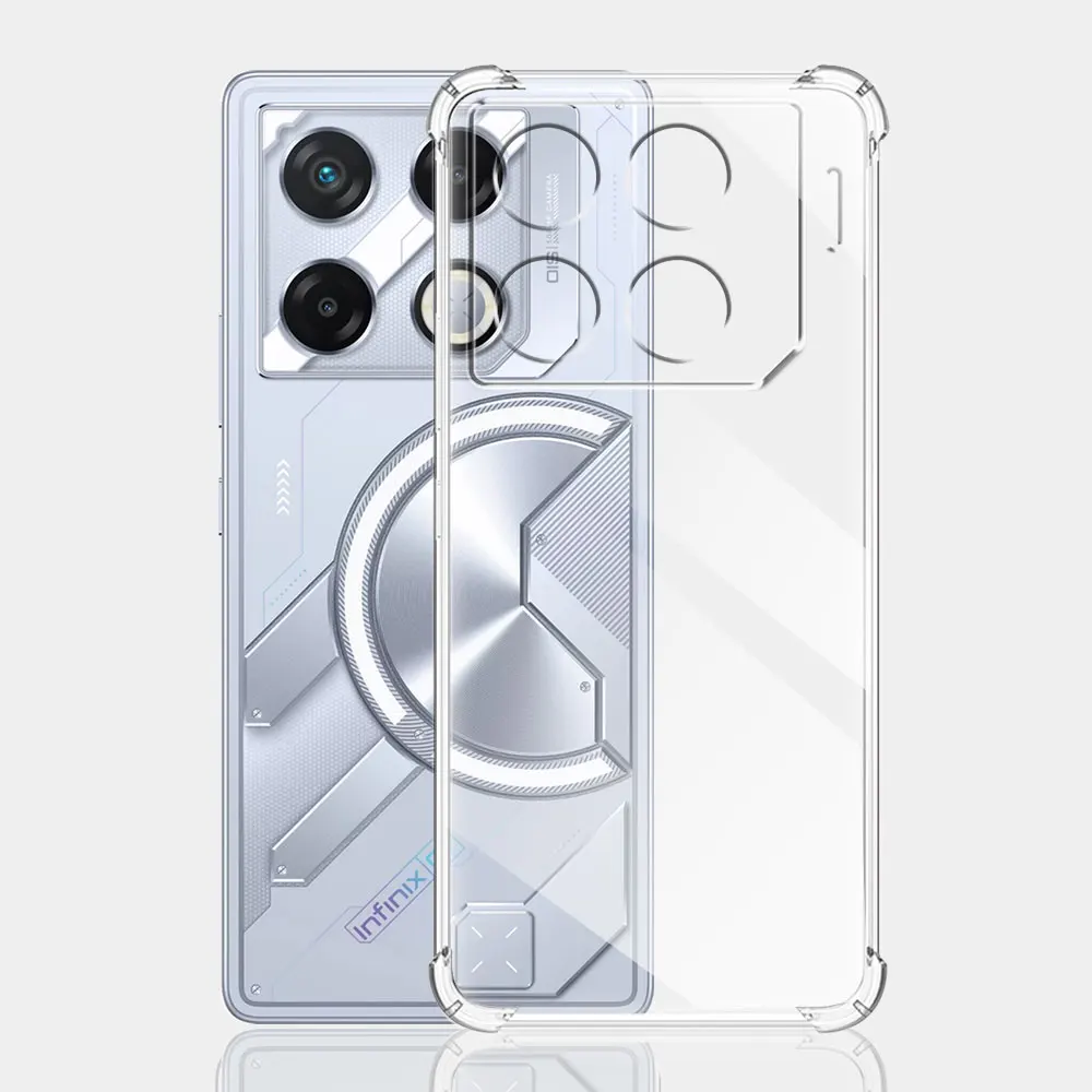 Clear Shockproof Silicone Soft Phone Case with Transparent Back Cover