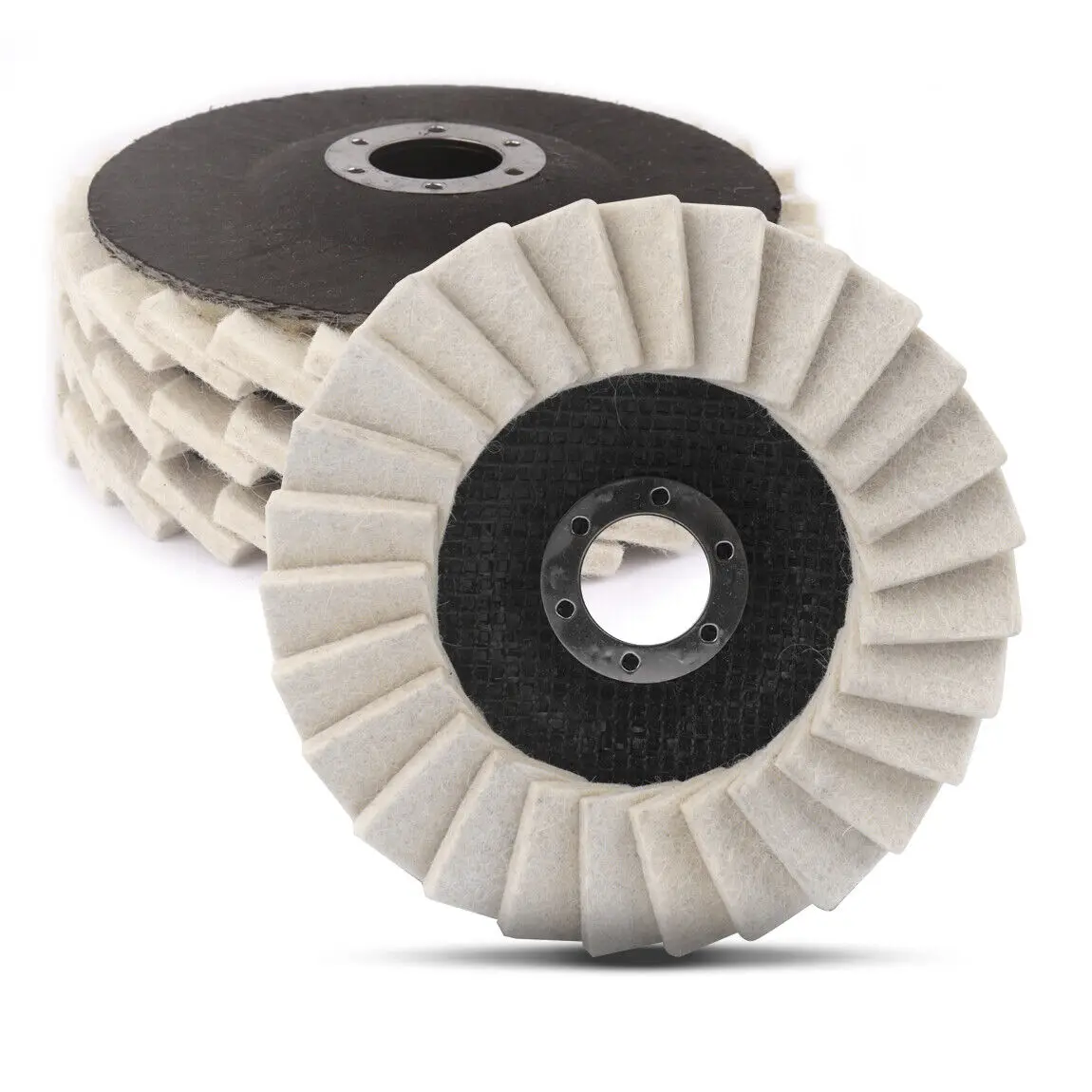 4x felt polishing flap disc Polishing disc Angle grinder flap 125 mm
