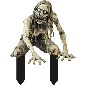 2d Horror Courtyard Floor Ornaments Scarecrow Decorative Horror Props Suitable For Halloween 2d Ornaments Halloween Home Decor 1