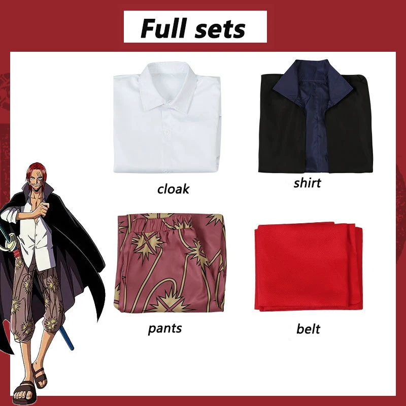 One Piece-Inspired Red-Haired Shanks Costume for Cosplay Events