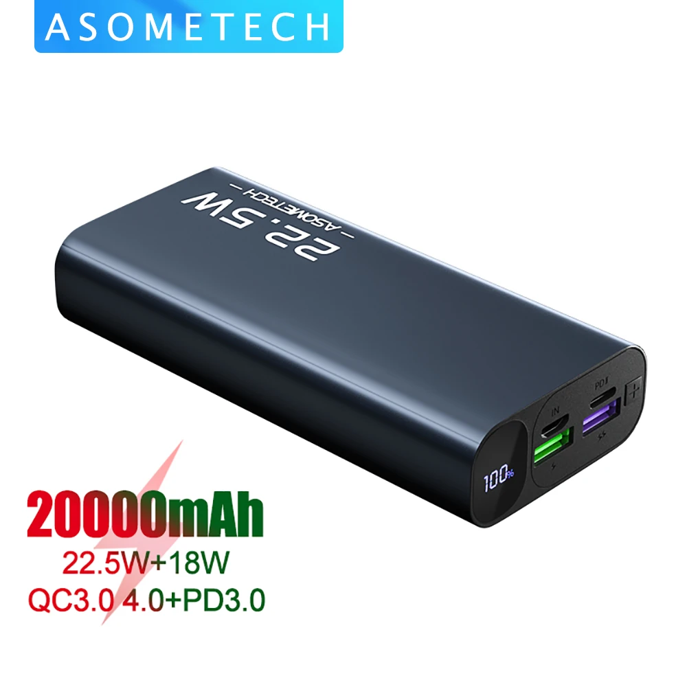 portable usb charger 20000mAh 5A Super Fast Charge QC3.0 Power Bank USB C PD3.0 Flash Fast Charger External Battery Powerbank For iPhone 12 Xiaomi type c power bank