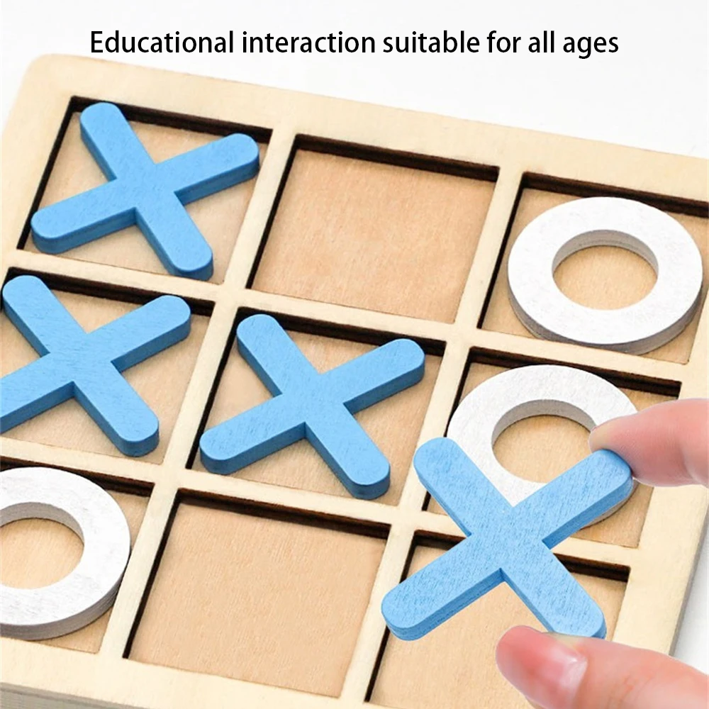 Montessori Chess Play Wooden Jigsaw Toy Game Interaction Puzzles Training Brain Learing Early Educational Toys For Children Kids 4