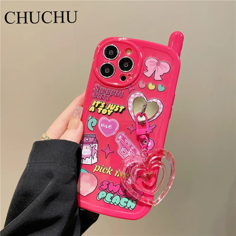 Étui de téléphone à rabat esthétique floral rose pour iPhone 14 iPhone 14  Plus