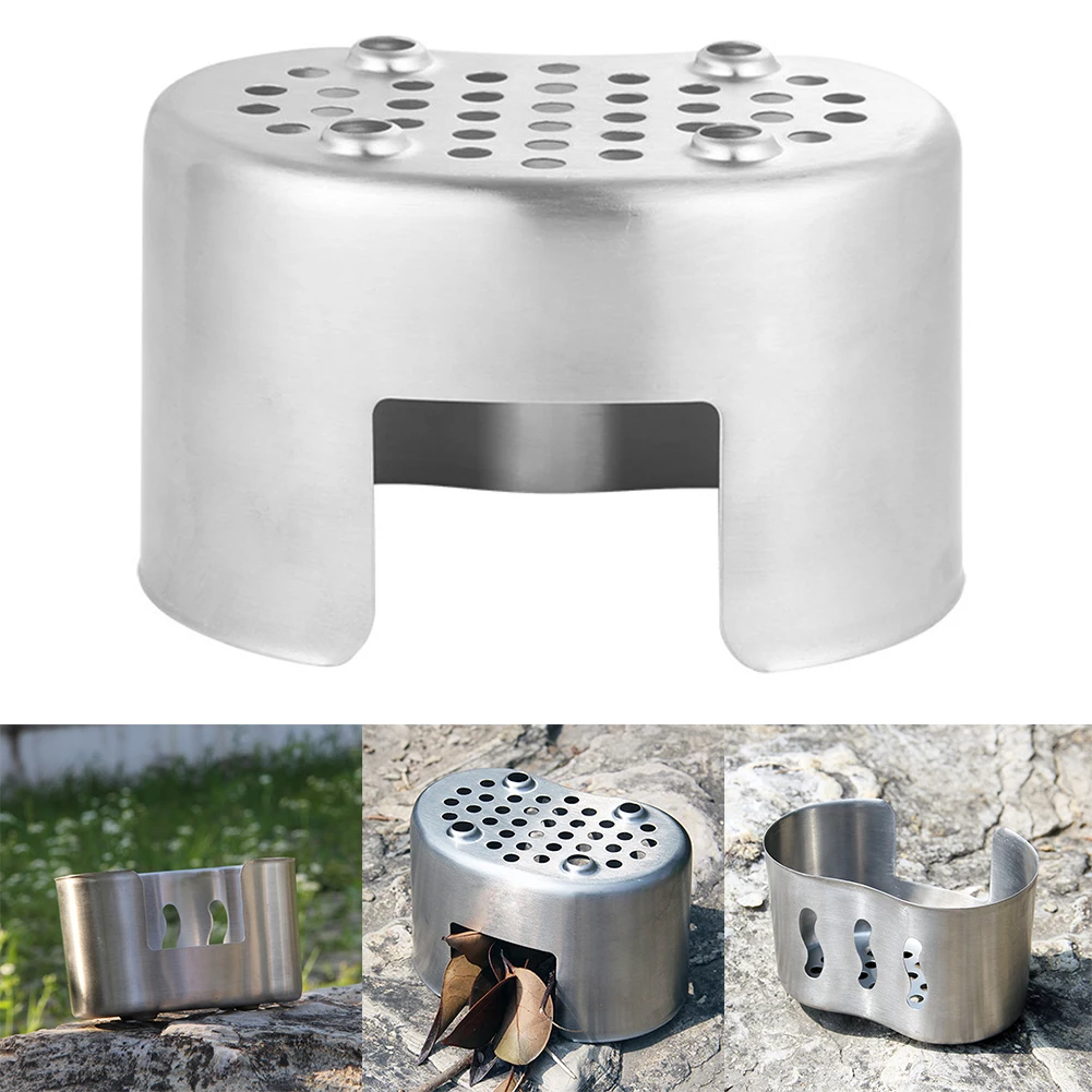 

Durable Brand New High Quality Camping Stove 0.55mm Thickness 123g 129*126*76mm Outdoor Pinic Portable Practical