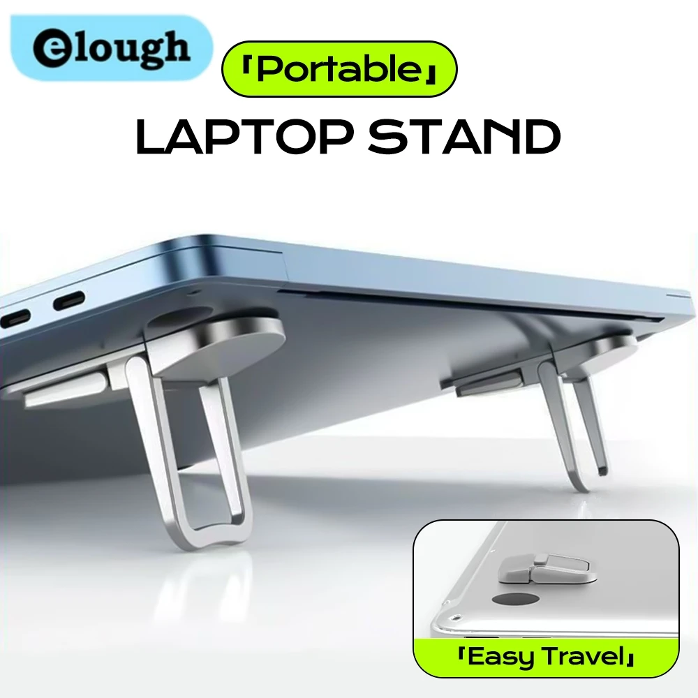 Elough Portable ordinateur Portable Atand Support adhésif Invisible stockage pliant hauteur augmentant Support clavier pied Pad Support