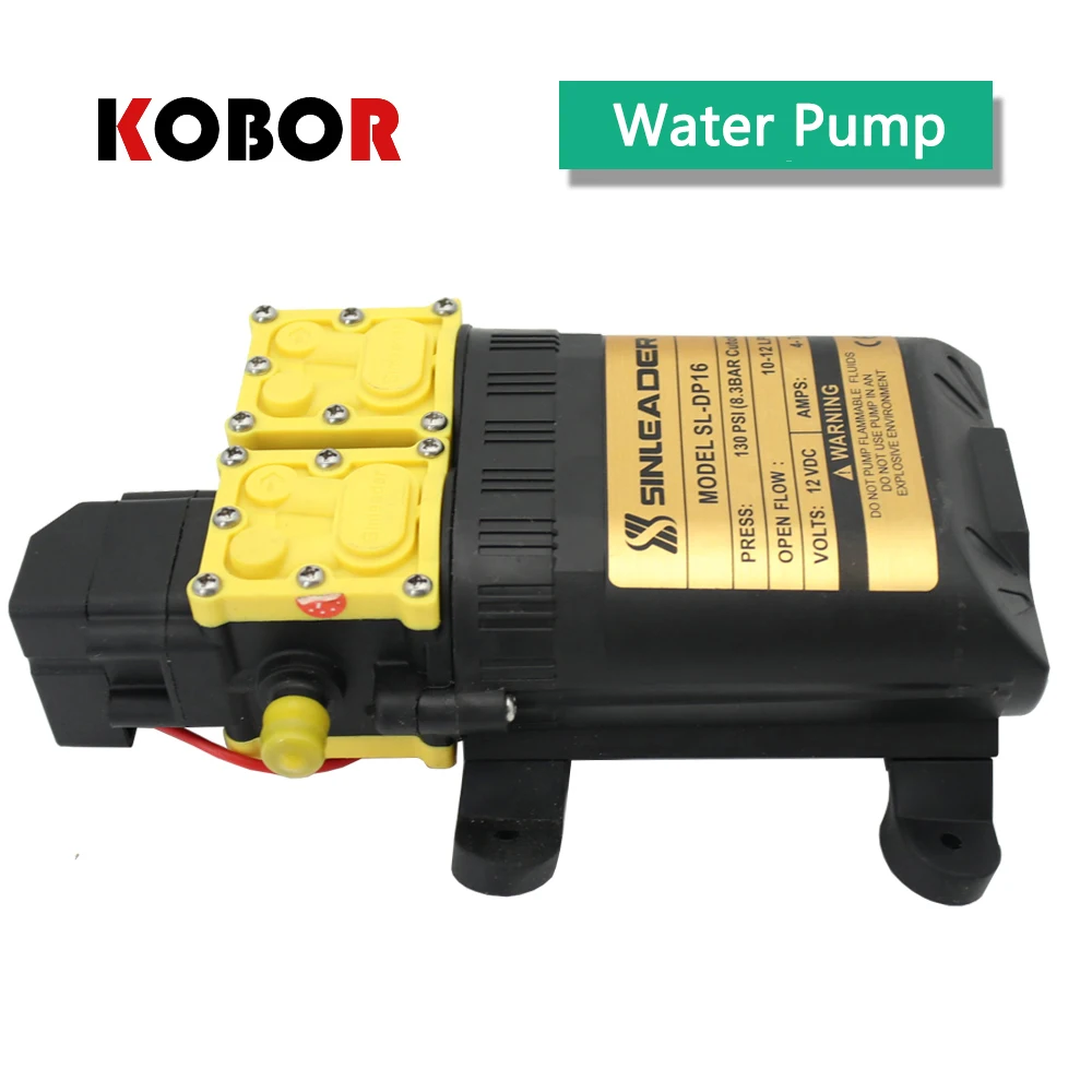 Bomba de Água Elétrica Agrícola Poder Duplo Alta Pressão Diafragma Lavagem de Carro Micro 12v 9l Pelo Minuto 125psi c. c. 12v
