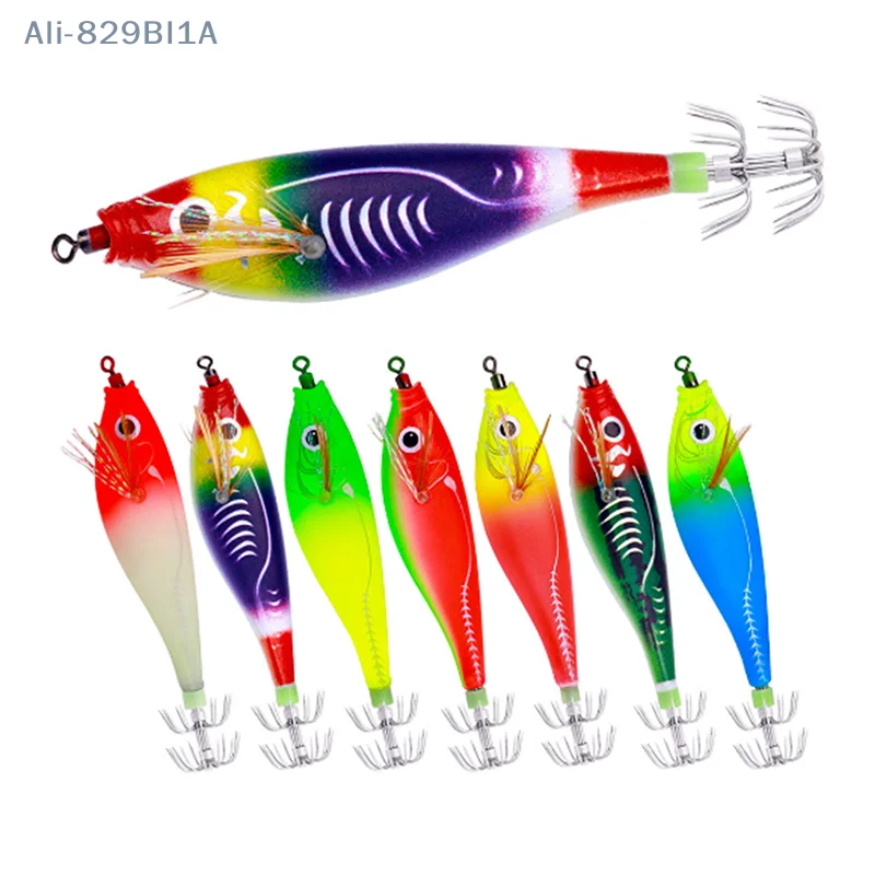 

Горизонтальная горизонтальная приманка для рыбной ловли кальмара, 9,5 см, 10 г, светящаяся в темноте искусственная приманка для морской рыбалки, искусственная приманка для рыбной ловли кальмара