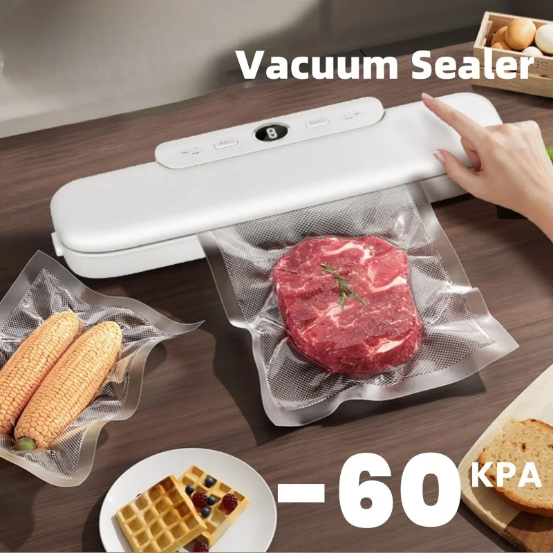 Vacuum Sealer Meat Vacuum Packaging Machine Food Preservation Household Small Automatic Compressor Free 10 Vacuum Bags