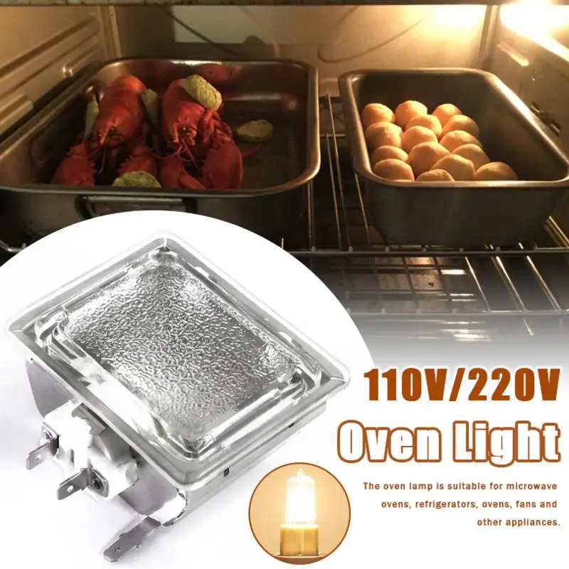 Oven Lamps Microwave Light Bulb Halogen Light Bulb + Lamp Holder The Stove Range Microwave Night Stove Replaces