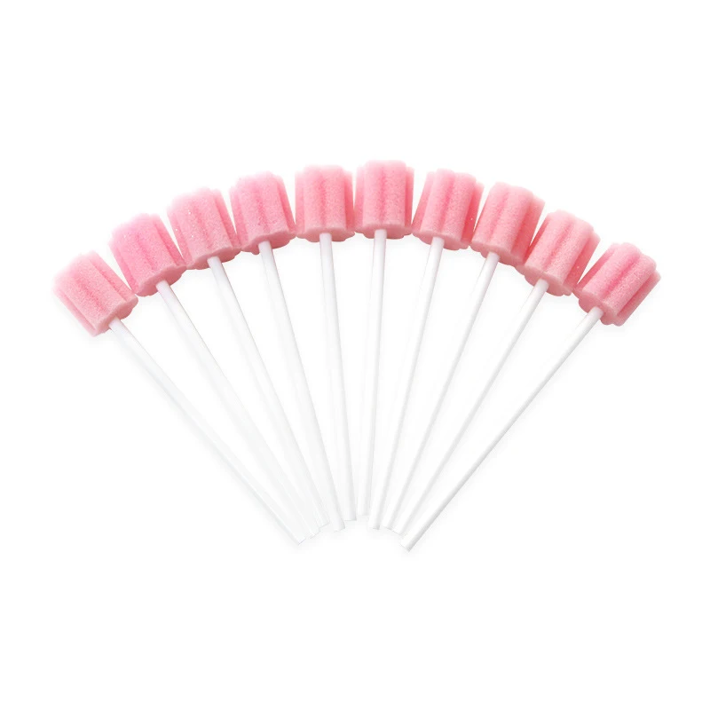 Soft Pink Sponge Cleaning Mout Swabs With Stick Head Eyelash Extension Remover Applicators Makeup Tool 100pcs 6