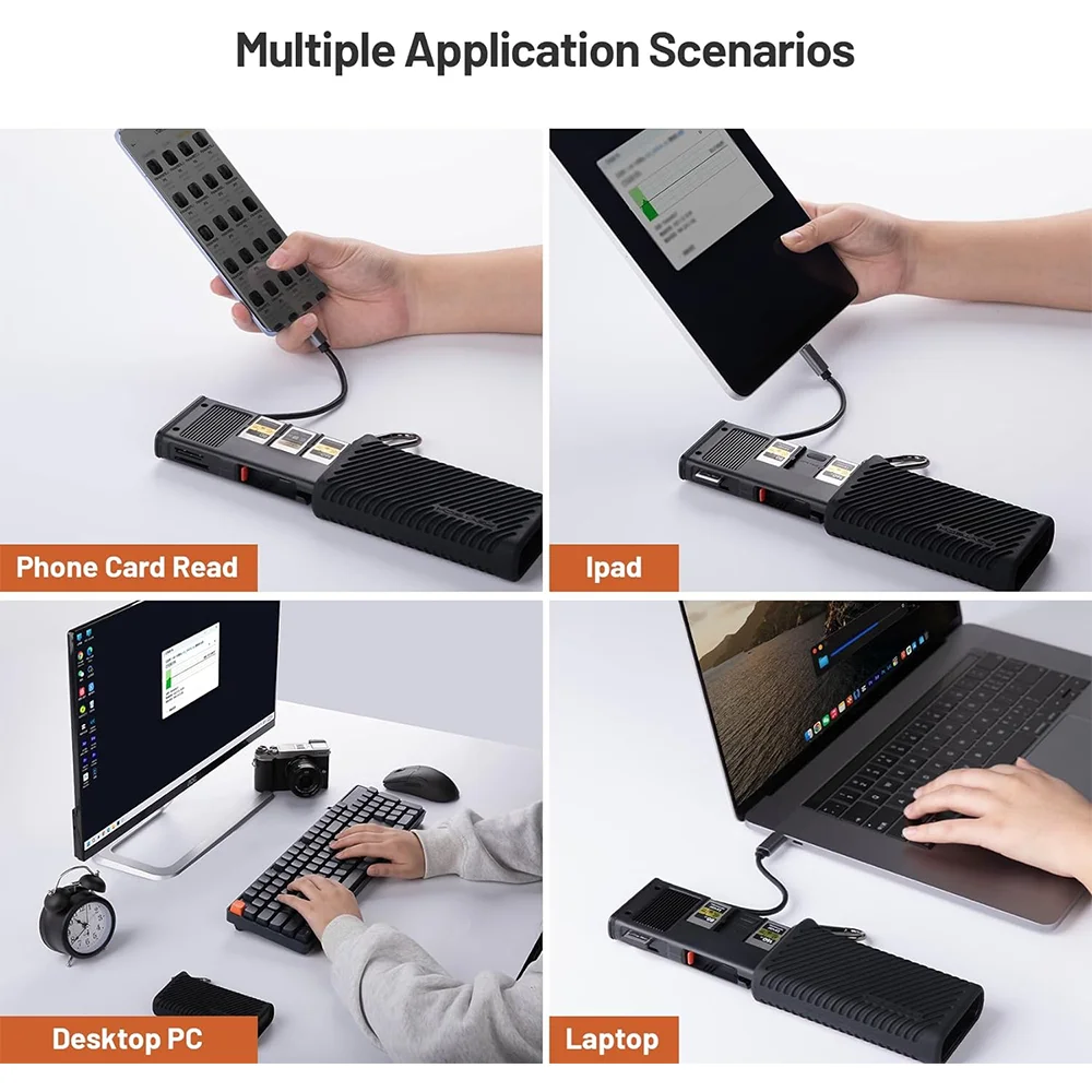 PGYTECH CFexpress Lettore di schede di memoria Custodia CFA CFB SD Lettore di schede ad alta velocà USB 3.2 Tipo-C Trasferimento per fotocamere Smartphone  44