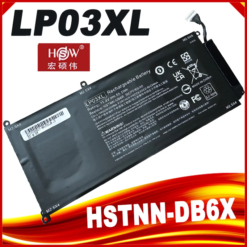 Lp03Xl 807417-005 Batteria Per Hp Envy 15-Ah Envy M6-P 807211-241 Hstnn-Db7C