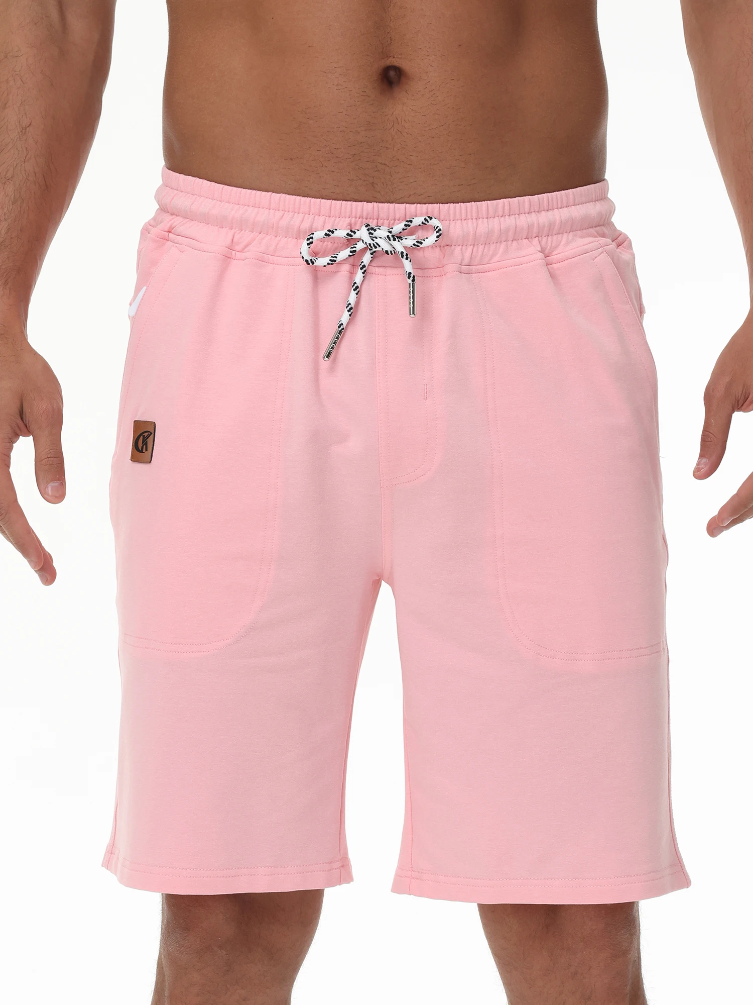 Summer Man Plus Size Shorts Baggy Cotton Stretch Sweatshorts, Hip Hop Jogging Pant 9" Inseam Zipper Pockets Sport Shorts for Men 5