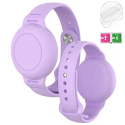 Children's AirTag Necklace with Secure Keychain Holder - Hidden GPS Tracker (Waterproof -Purple)