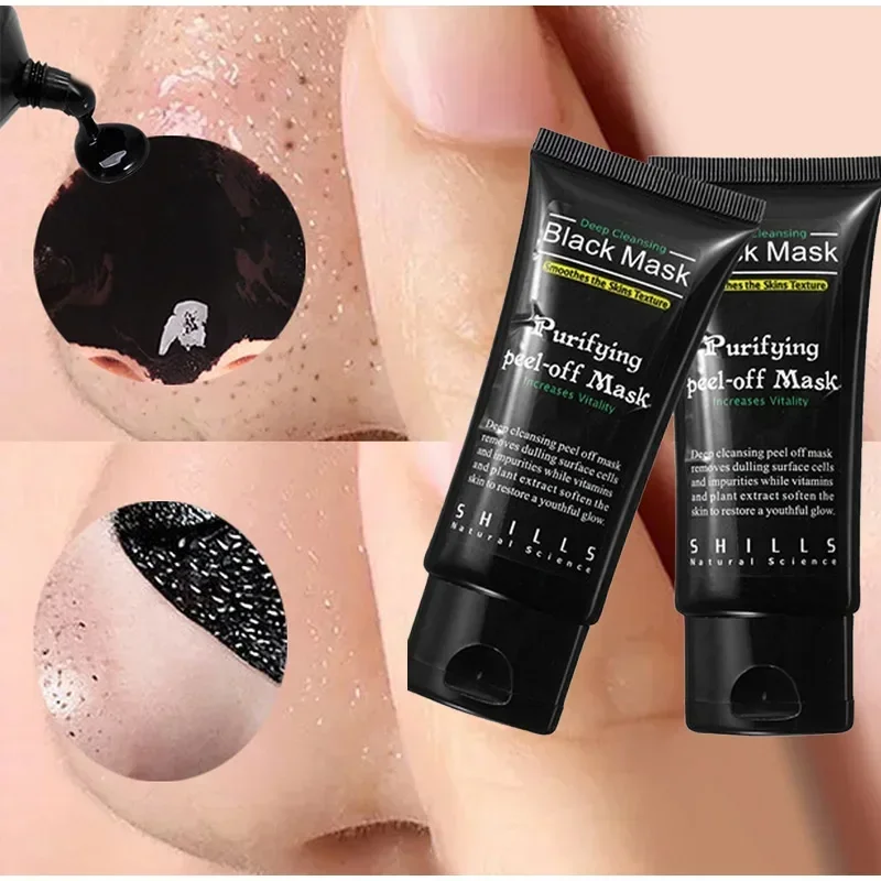 Blackhead Remover Mask Facial Shrink Pores Acne Black Head Removal Cream Nose Cleansing Black Peel Off
