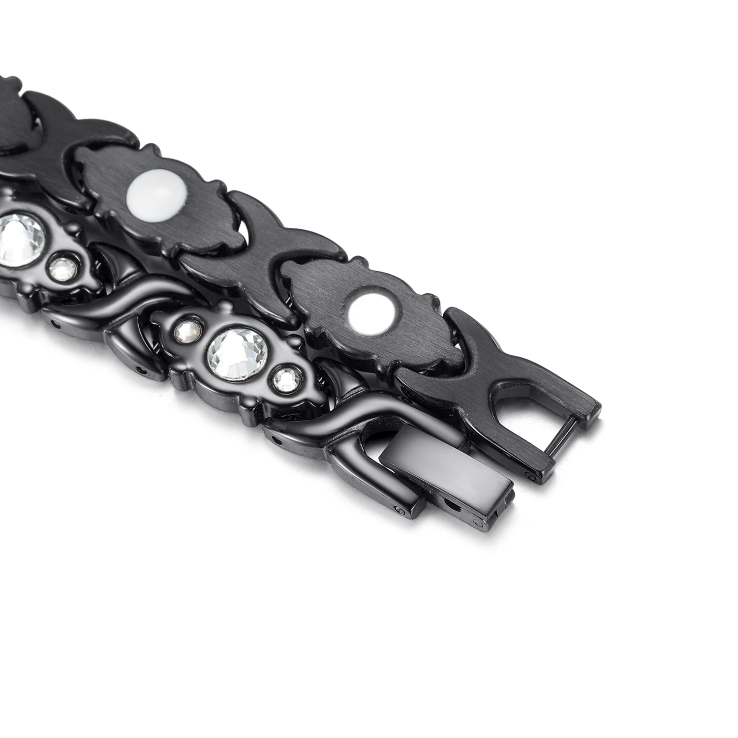 Welmag Rhinrstones Anklets For Women Stainless Steel Bracelet Women Healing Magnetic Blood Circulation Leg Bracelet Women