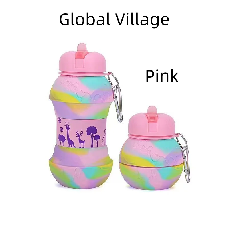 Collapsible Leakproof Portable Water Bottle for Outdoor Sports and School Activities