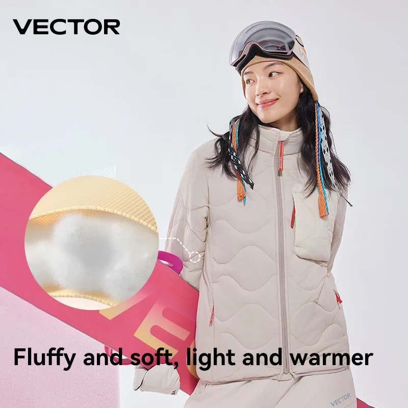 VECTOR Blaze P Cotton Skiing Mid Layer Jacket Keeps Warm Locks in Heat Isolates Sweat Indoor and Outdoor Skiing Sports