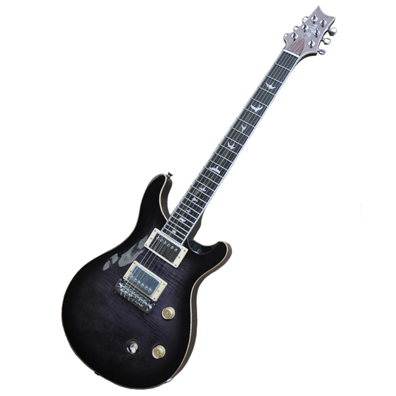 Electric Guitar Amber Pattern Black Double Shake 22 Products High Quality Factory Delivery OTGT-2003