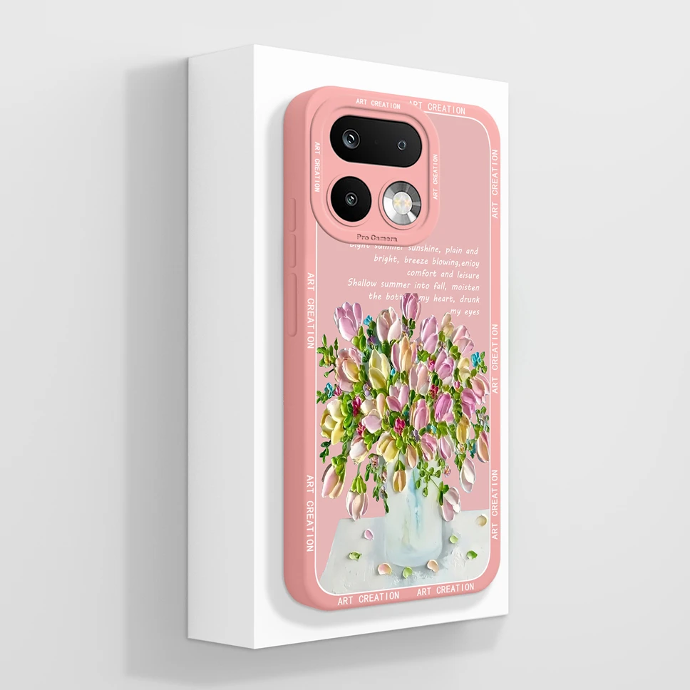 Lovely Cat Pattern Shockproof Full Coverage Liquid Silicone Phone Case