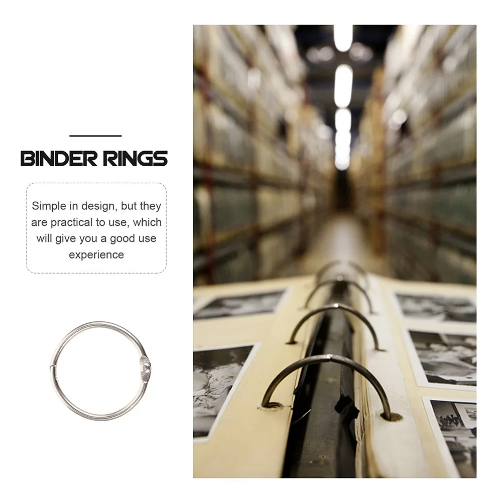70Pcs 루즈 리프 바인더 링 플래너 페이지용 금속 링 클립 강력한 고정력 재사용 가능한 책 바인더 링 사무실 학교용