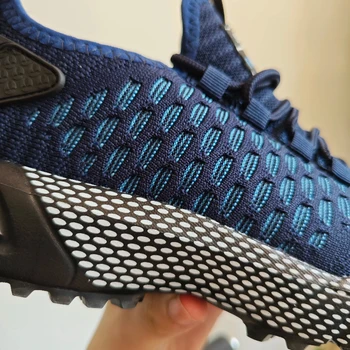 حذاء جري رجالي أزرق صيفي مريح يسمح بمرور الهواء، حذاء تنس كاجوال خفيف الوزن للجنسين، حذاء رياضي أنيق غير قابل للانزلاق 3