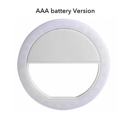 LED Ring Light with Adjustable Brightness for Enhanced Selfies and Video Calls (White)