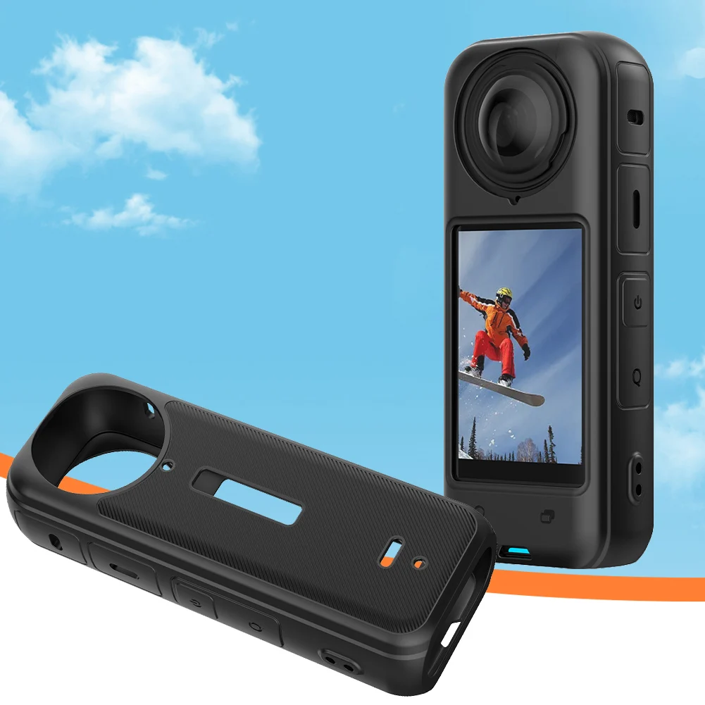 실리콘 카메라 보호 케이스, Insta360 X4 전체 보호 커버, 충돌 방지 카메라 보호대 슬리브, 스크래치 방지 소프트 커버