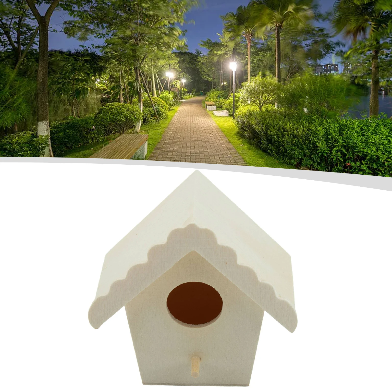 Title 30, Wooden Bird House Nest House Box Wood Birdhouse...