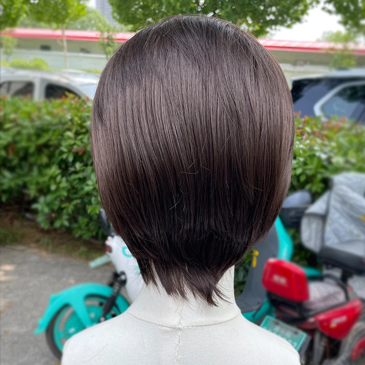 Natural Brown Short Bob Cut Synthetic Lace Front Wigs Women Men Hairline Glueless 13x4 Lace Front lace front wig lace wigs synthetic wigs womens synthetic wigs