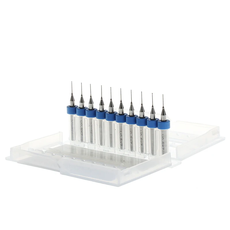 

A2UD новинка 10 шт. 0,5 мм наконечник 1/8 дюйма спиральная канавка микро PCB Сверла