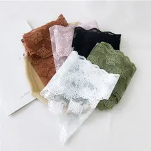 

New 5 Colors Embroidered Triangle Transparent Lace Women Scarf Prints Summer Long Wraps Scarf Shawl Bandana 1Pcs