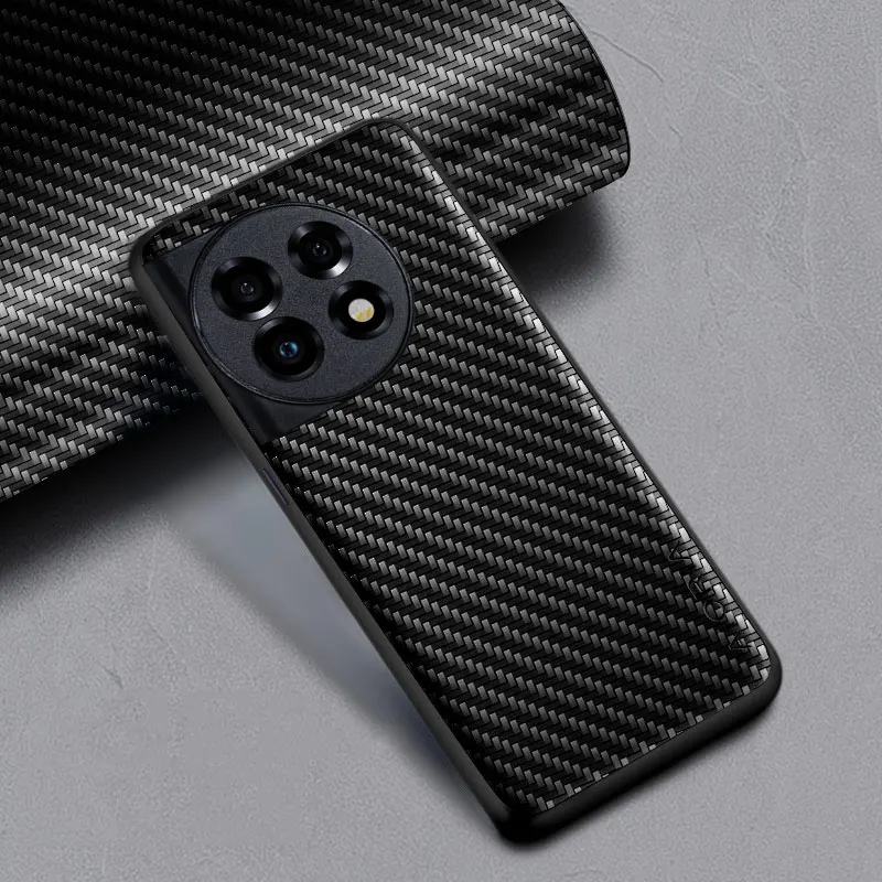 Carbon Fibre Shockproof Slim Non-Slip Full Body Protective Phone Case
