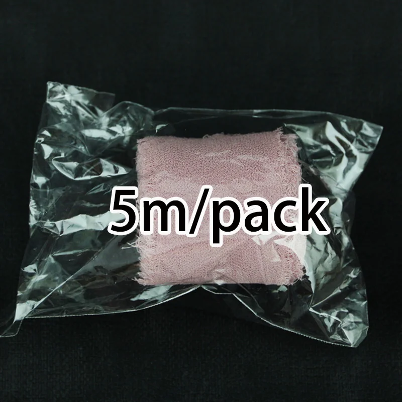 (5meters/roll)35mm Chiffon Raw Edge Ribbon Lace Handmade Gift Packaging Wedding Decoration Handicraft Production Vintage Bow