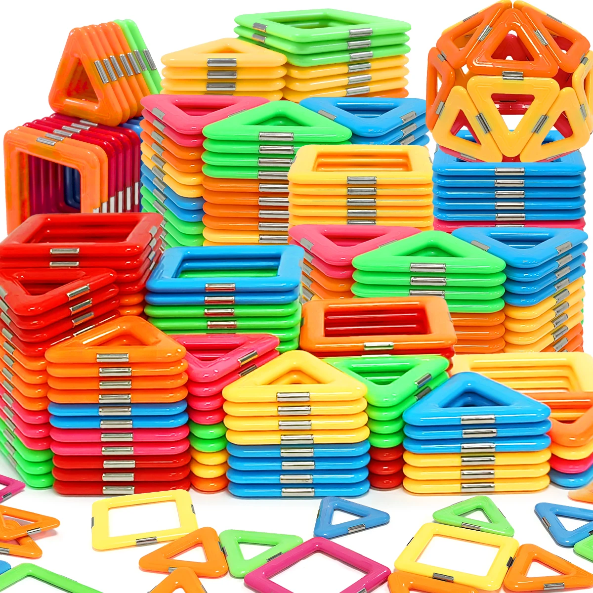 Juego de juguetes de construcci&oacute;n v&aacute;stago grande formas coloridas variadas y juguete aprendizaje educativo vibrante