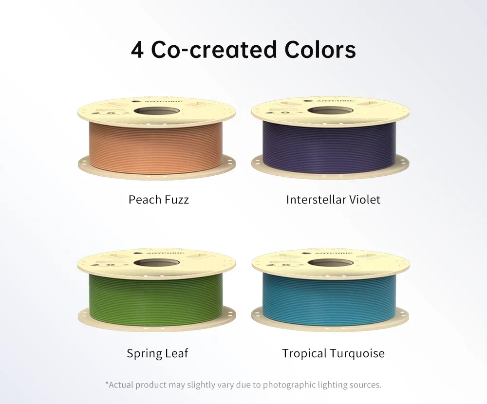 ANYCUBIC 3D 프린터 Pantone 필라멘트 PLA 1.75mm 1kg/롤 플라스틱 고무 공동 제작 소재 FDM 3D 프린터 K3 콤보용