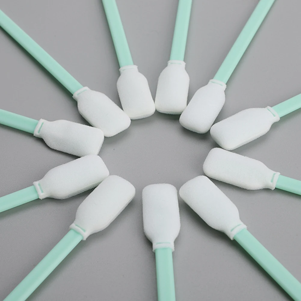 

100 шт. ватные палочки из полиэстера, инструмент для чистки оптических линз камеры, многослойный антистатический мягкий чистящий тампон, клавиатура, струйный принтер, полипропиленовые тампоны