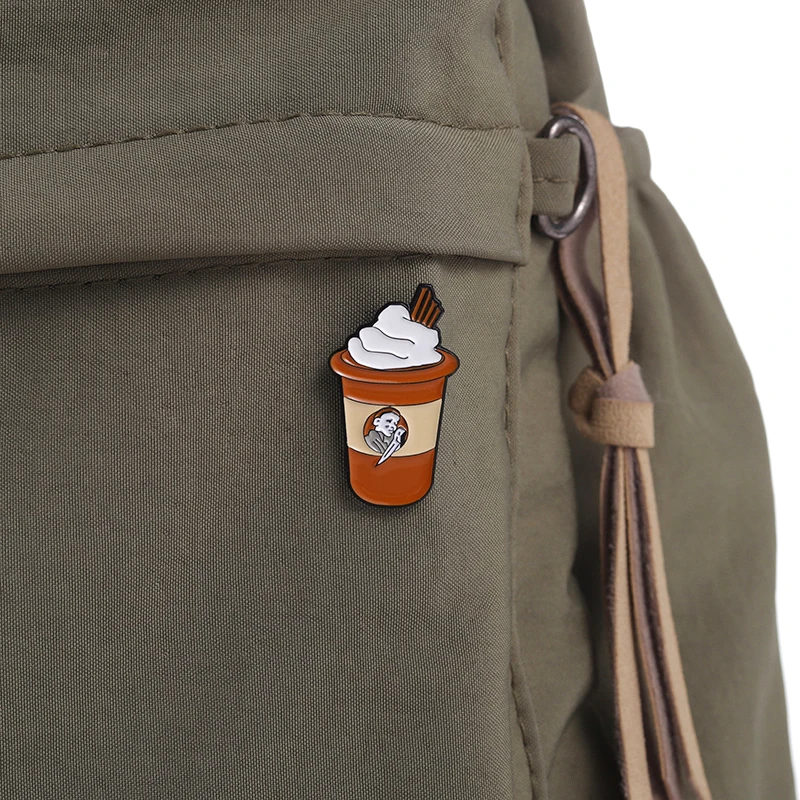 Horror Ghost Boo Kaffee Emaille Pins benutzer definierte Hexen bier Eis Broschen Revers Abzeichen Punk Halloween Zubehör für Freunde – Detail 10