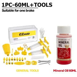 Premium Bicycle Hydraulic Disc Brake Mineral Oil Bleed Kit - Universal Brake Repair Tool (1 PC-MIN Set)