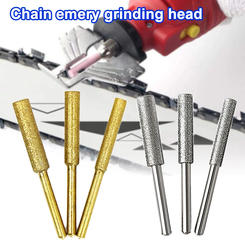 5 Pcs Cylindrical Burr Grinding Head Set Emery Chain Emery Polishing
