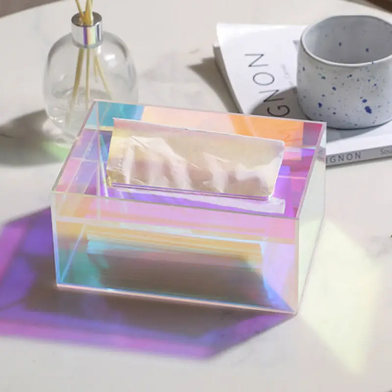Creative Acrylic Tissue Face Towel Storage Box, Household, Living Room, Toilet, Wall Hanging Paper Box, Tissue 3